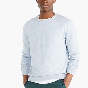 J crew men’s heather sky blue texture crewneck